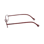 Ermenegildo Zegna Red Metal Frames side view showing unisex design and metal material.