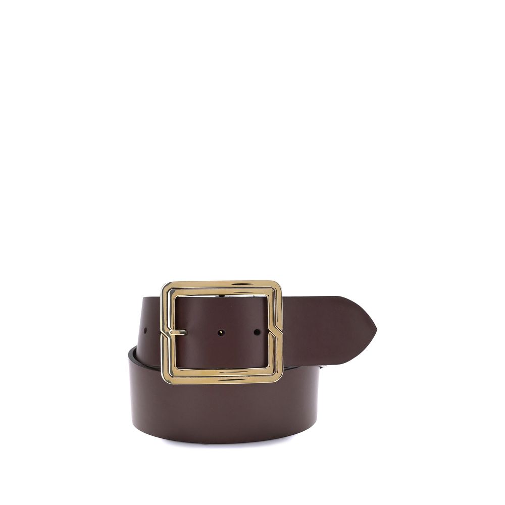 Etro Brown Calf Leather Bos Taurus Regular Belt