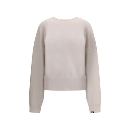Extreme Cashmere Cream Cashmere Sweatshirt with crew neck and ribbed cuffs, modern design, AW25 collection.