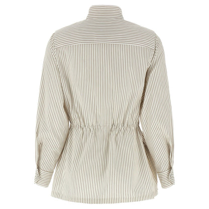 Fendi White Cotton Shell Jacket