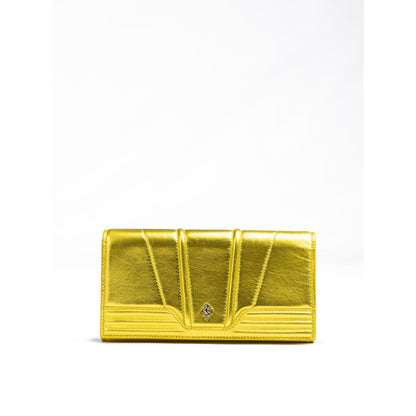 Ferrari Metal Yellow GT patent leather purse