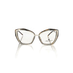 Frankie Morello Multicolor Acetate Women's Frame, butterfly model with chic metal profile and brown turtle interior.