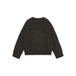 GANNI Sweaters Grey - grey wool crewneck sweater with long sleeves, straight hem, and ribbed cuffs.