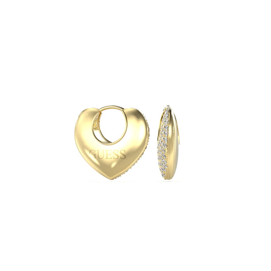 GUESS JEWELS JEWELRY Mod. JUBE05207JWYGT-U heart-shaped gold earrings