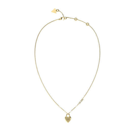 GUESS JEWELS JEWELRY Mod. JUBN04210JWYGT-U gold necklace with heart pendant