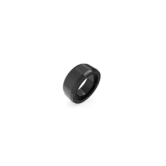 GUESS JEWELS JEWELRY Mod. JUMR04041JWBK62 black ring