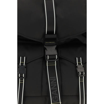 Ganni Black Recycled Polyamide Backpack
