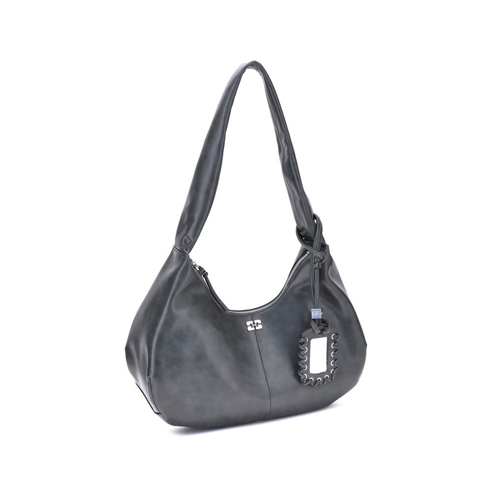 Front view with bag zipped and handles upright.