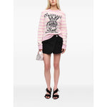 Ganni Striped Graphic Wool Bunny Jumper Topwear