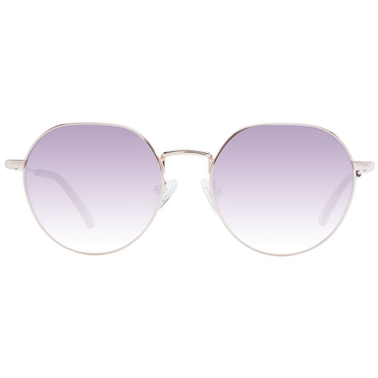 Gant Rose Gold Women Sunglass with full-rim rose gold metal frame, grey gradient lenses, UVA & UVB protection, and branded case included.