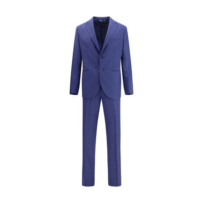 Gi Capri Blue Fleece Wool Suits And Blazer