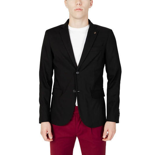 Gianni Lupo Black Cotton Blazer GI-13068400009-IT48 | M