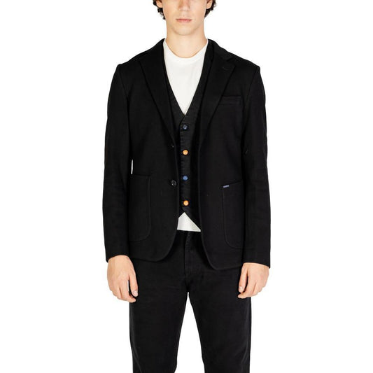 Gianni Lupo Black Cotton Blazer GI-14787200009-IT44 | S