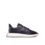 Giuseppe Zanotti Leather Sneakers for men with black calf leather and rubber sole, featuring back logo and front lace-up closure.