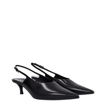 Givenchy Black Leather Mid Heel Pumps