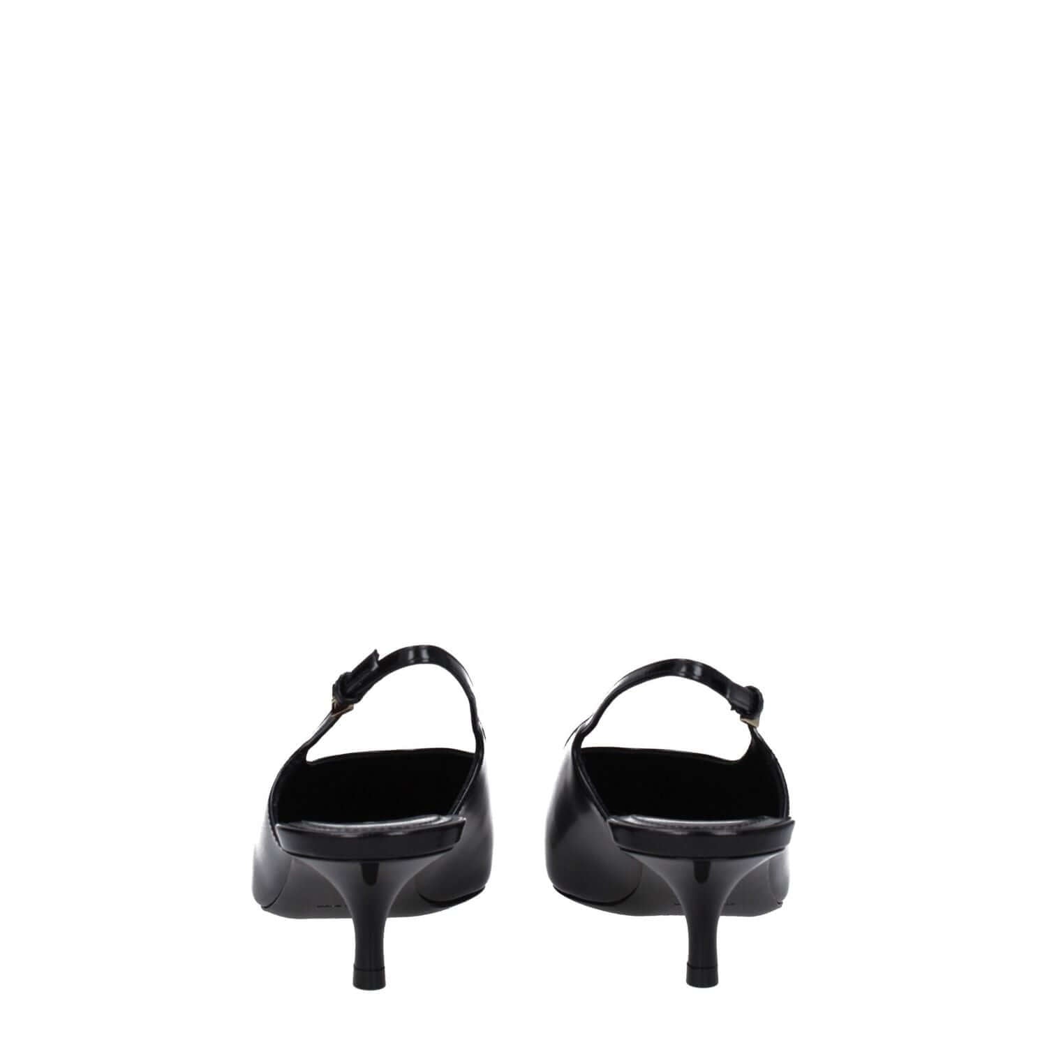 Givenchy Black Leather Mid Heel Pumps