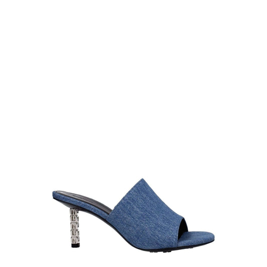Givenchy Blue Fabric Platform Sandals 1728,75667636384,Blue,EU36.5/US6.5,EU36/US6,EU37/US7,Givenchy,New with tags,Platforms - Sandals - Shoes,Sandals - Shoes,Shoes,Women