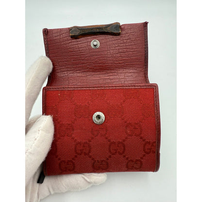 Gucci GUCCI GG Canvas Compact Wallet