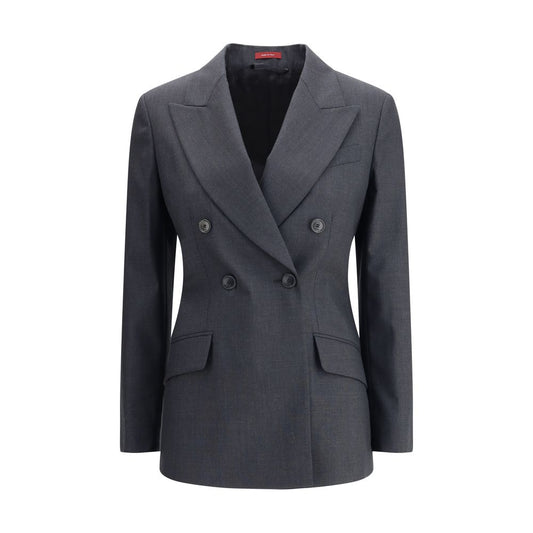 Gucci Gray Wool Clothing - Double-breasted blazer with spear lapels and flap pockets