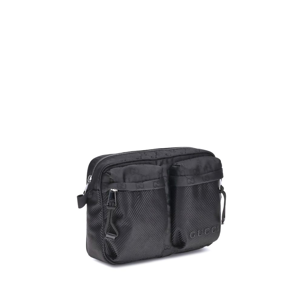 Front view with bag zipped and handles upright.