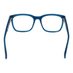 Guess Blue Women Glasses Frame - full-rim square plastic frame with demo lenses in blue, spring hinge, size 53-19-145.