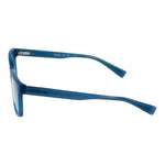 Side view of Guess Blue Women Glasses Frame with square full-rim style.