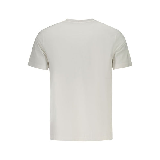 Back view of Guess Jeans White Cotton Men T-Shirt with crew neck and short sleeves.