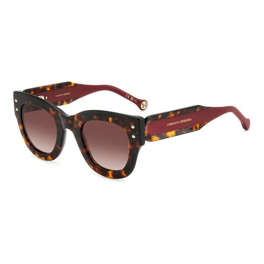 CAROLINA HERRERA MOD. HER 0222_S sunglasses for ladies in tortoiseshell and red design.