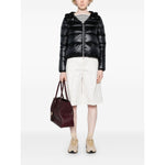 Herno Coats Black feather down padded jacket with hood and zip fastening, styled with long sleeves and drawstring hem.
