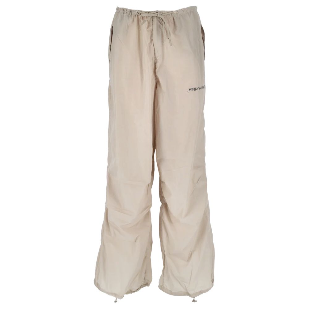 Hinnominate Beige Nylon Women's High-Waisted Trouser