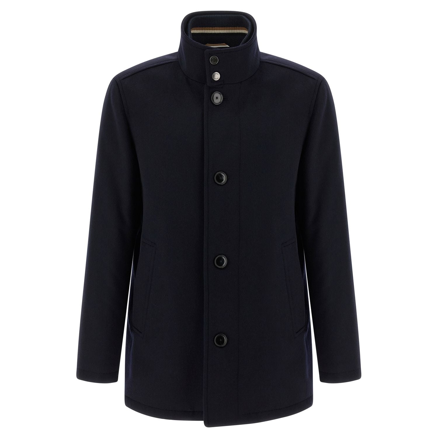 Hugo Boss Blue Wool Coat