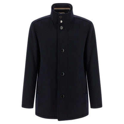 Hugo Boss Blue Wool Coat