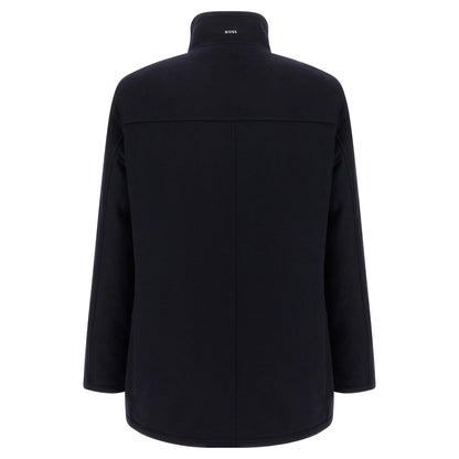 Hugo Boss Blue Wool Coat