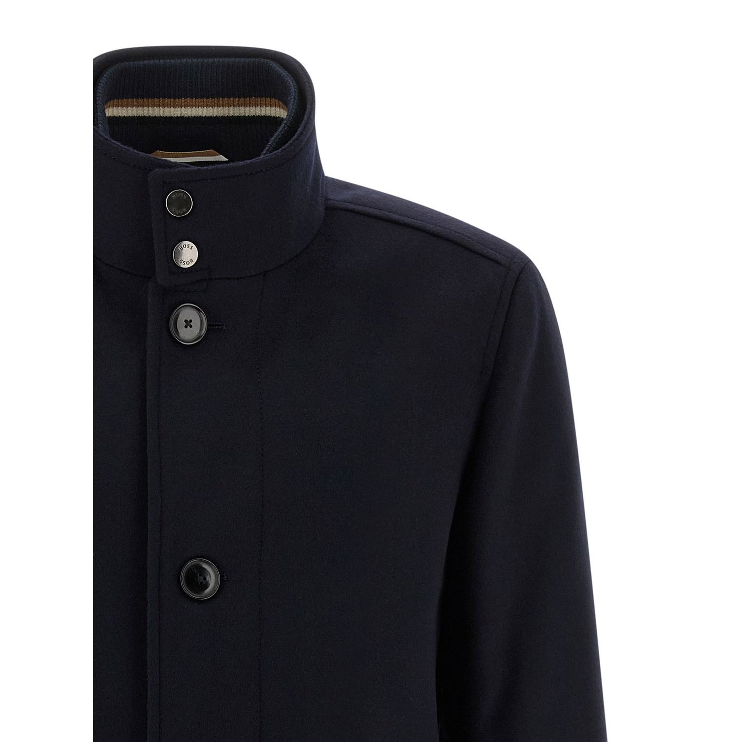 Hugo Boss Blue Wool Coat