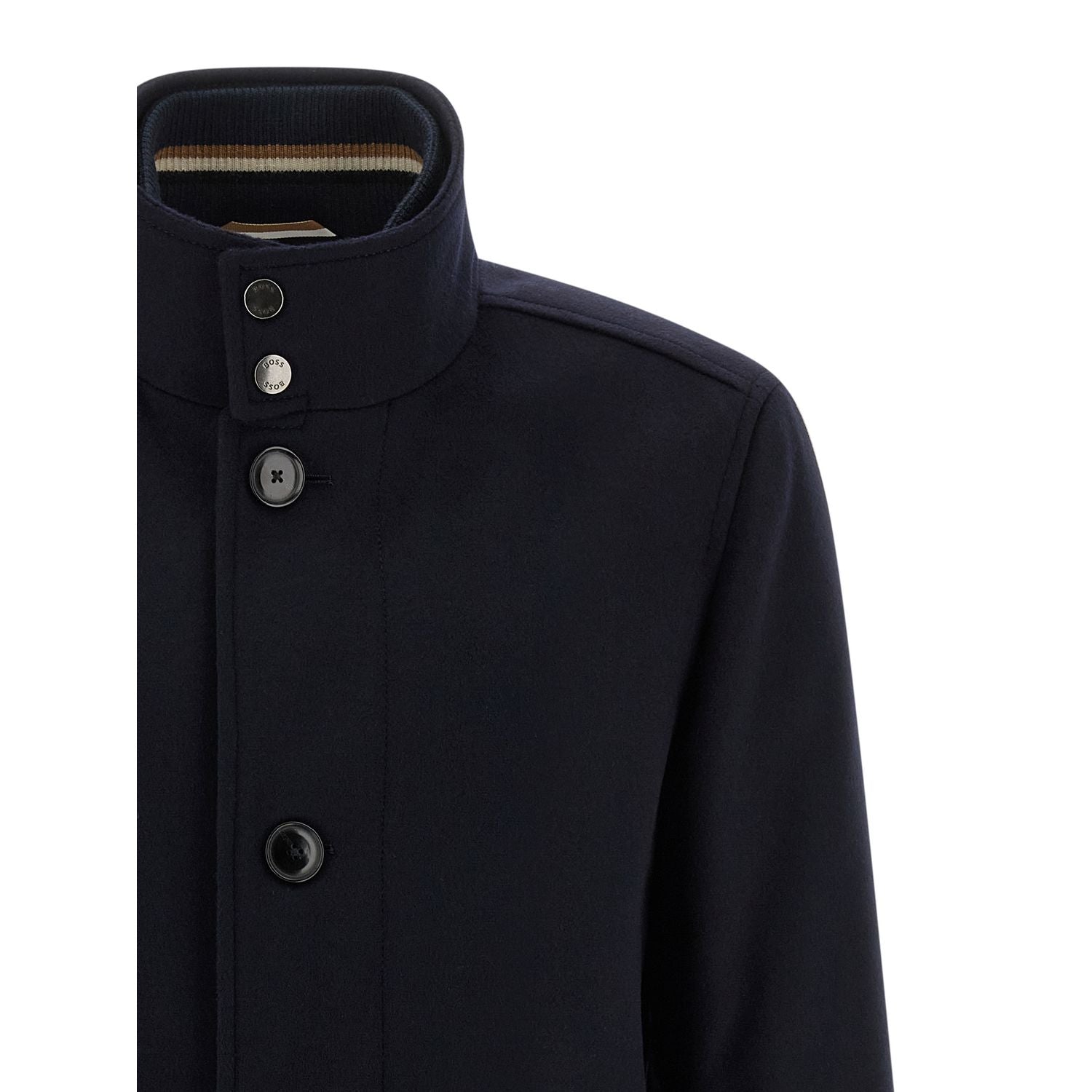 Hugo Boss Blue Wool Coat