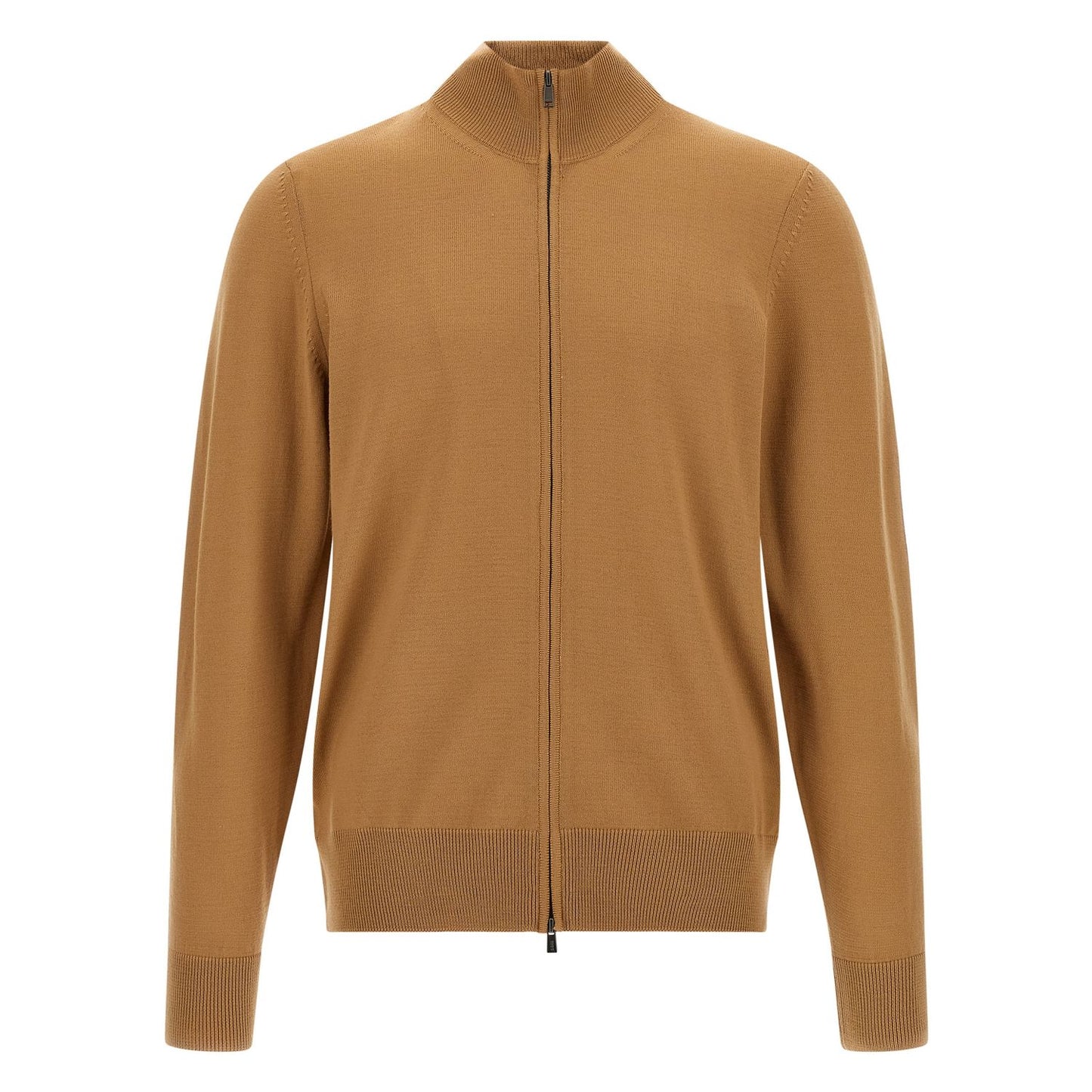 Hugo Boss Brown Virgin Wool Cardigan