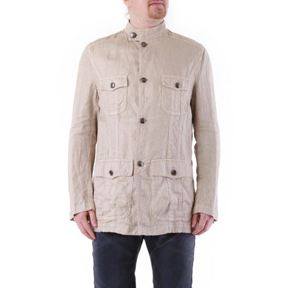Husky Beige Linen Coat 1728,67400106144,Beige,Clothing,Coats - Jackets & Coats - Clothing,Husky,IT50 | L,Jackets & Coats - Clothing,Men,New with tags