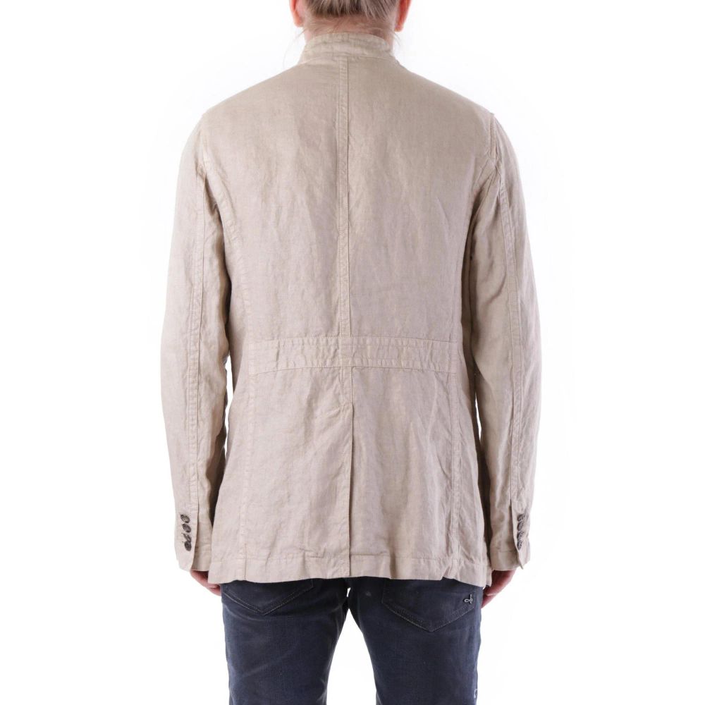 Husky Beige Linen Coat 1728,67400106144,Beige,Clothing,Coats - Jackets & Coats - Clothing,Husky,IT50 | L,Jackets & Coats - Clothing,Men,New with tags