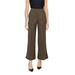ICHI Green Polyester Pant
