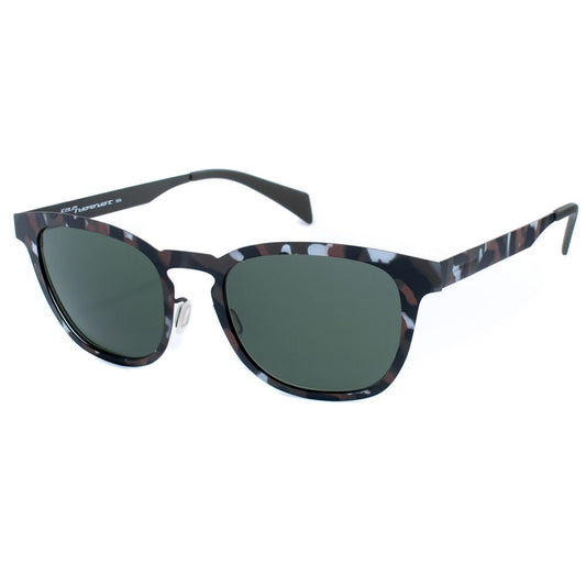 Italia Independent Bicolor Metal Sunglasses in brown and gray with 51/19/145 mm dimensions, unisex design, metal frame.