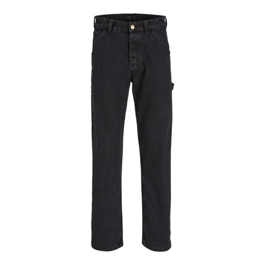 Jack Jones Black Cotton Relaxed Fit Jeans