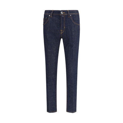 Jacob Cohen Blue Cotton Skinny Jeans