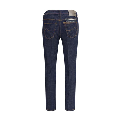 Jacob Cohen Blue Cotton Skinny Jeans