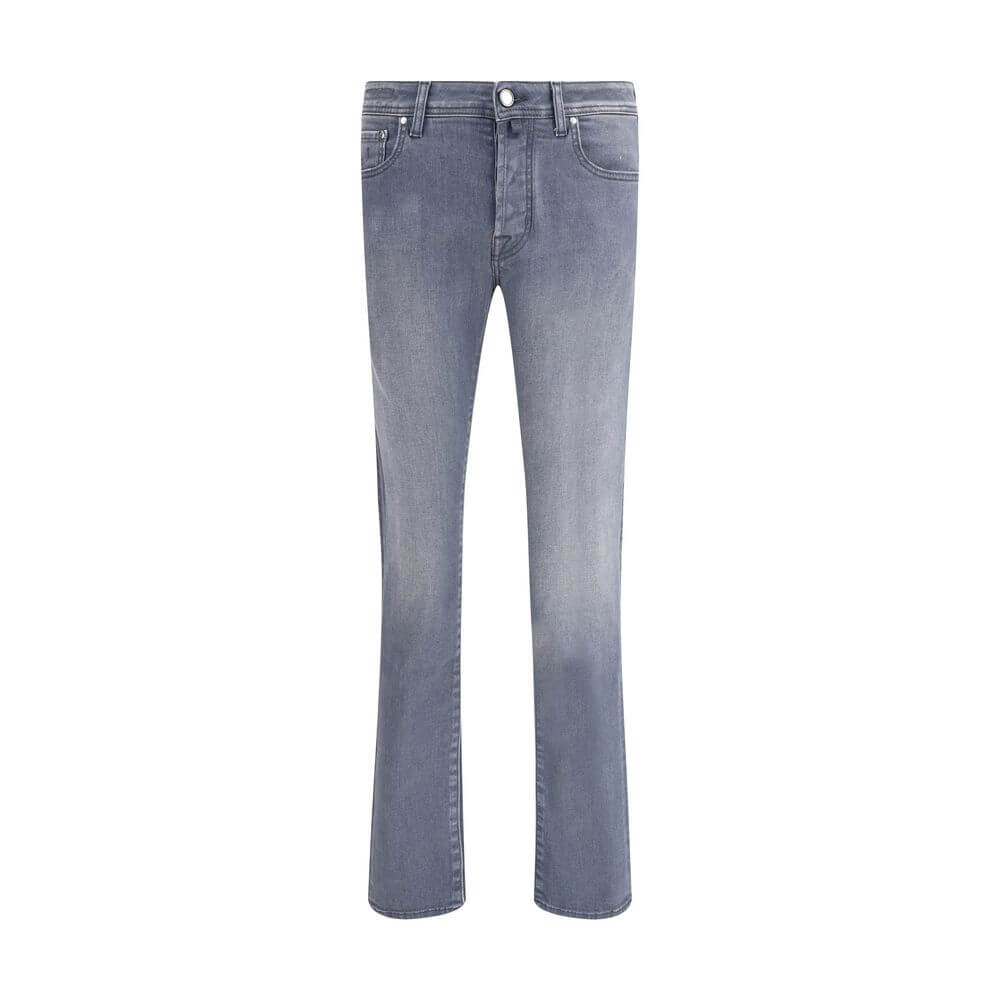 Jacob Cohen Gray Cotton Slim Fit Jeans
