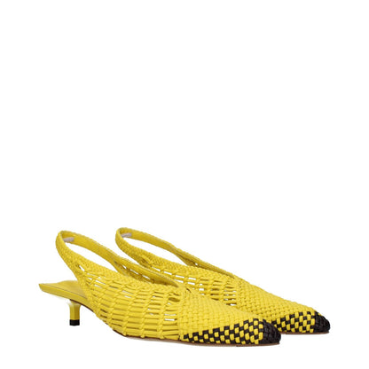 Jacquemus Yellow Leather Flat Sandals