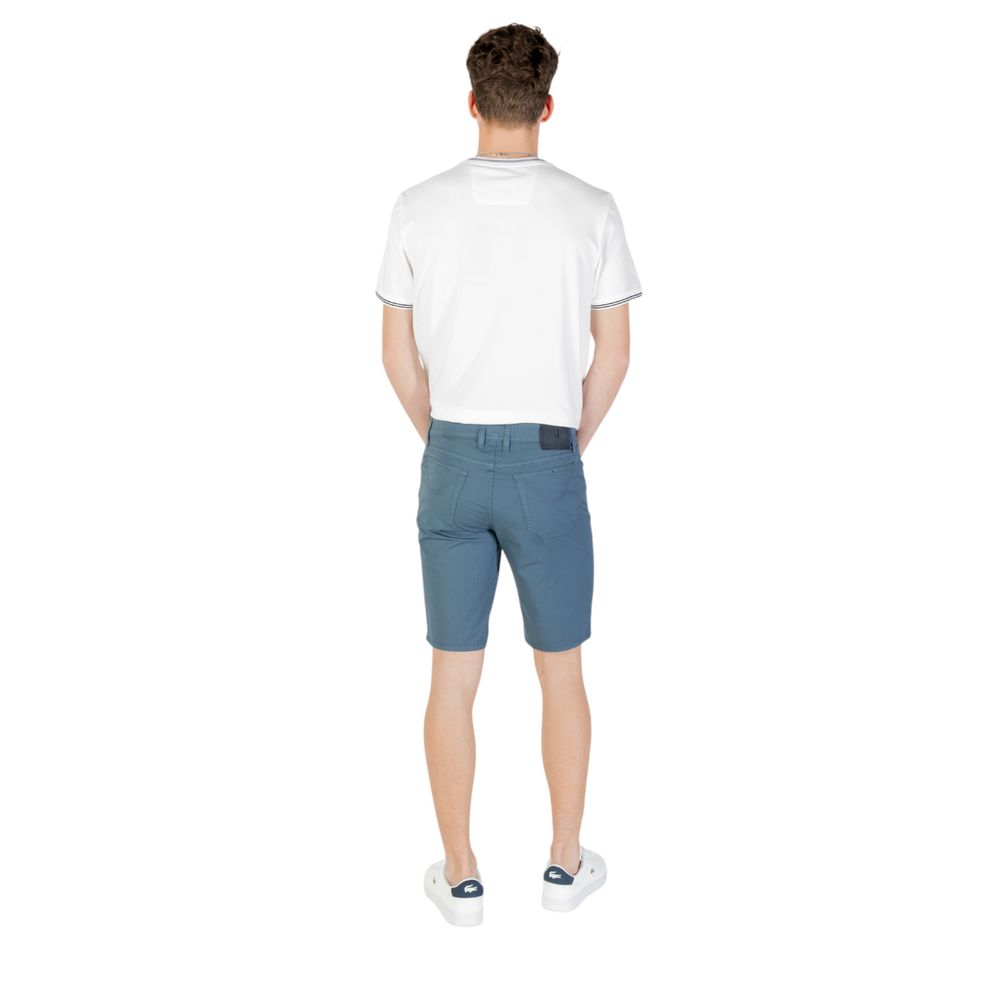 Jeckerson Blue Cotton Bermuda Shorts