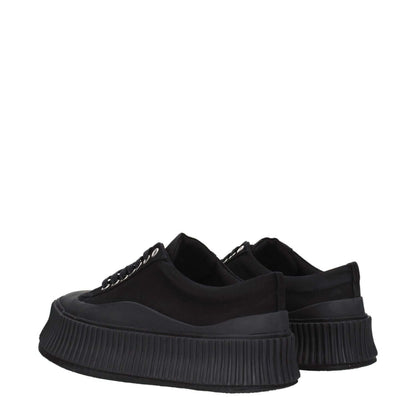 Jil Sander Black Fabric Chunky Sneakers