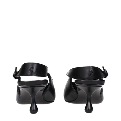 Jimmy Choo Black Leather Sandals