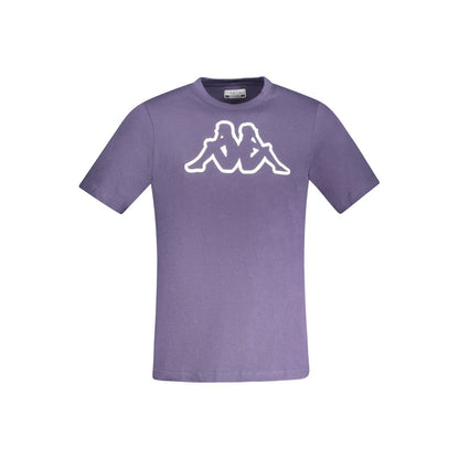 Kappa Blue Cotton Men T-Shirt with iconic logo and crew neck design