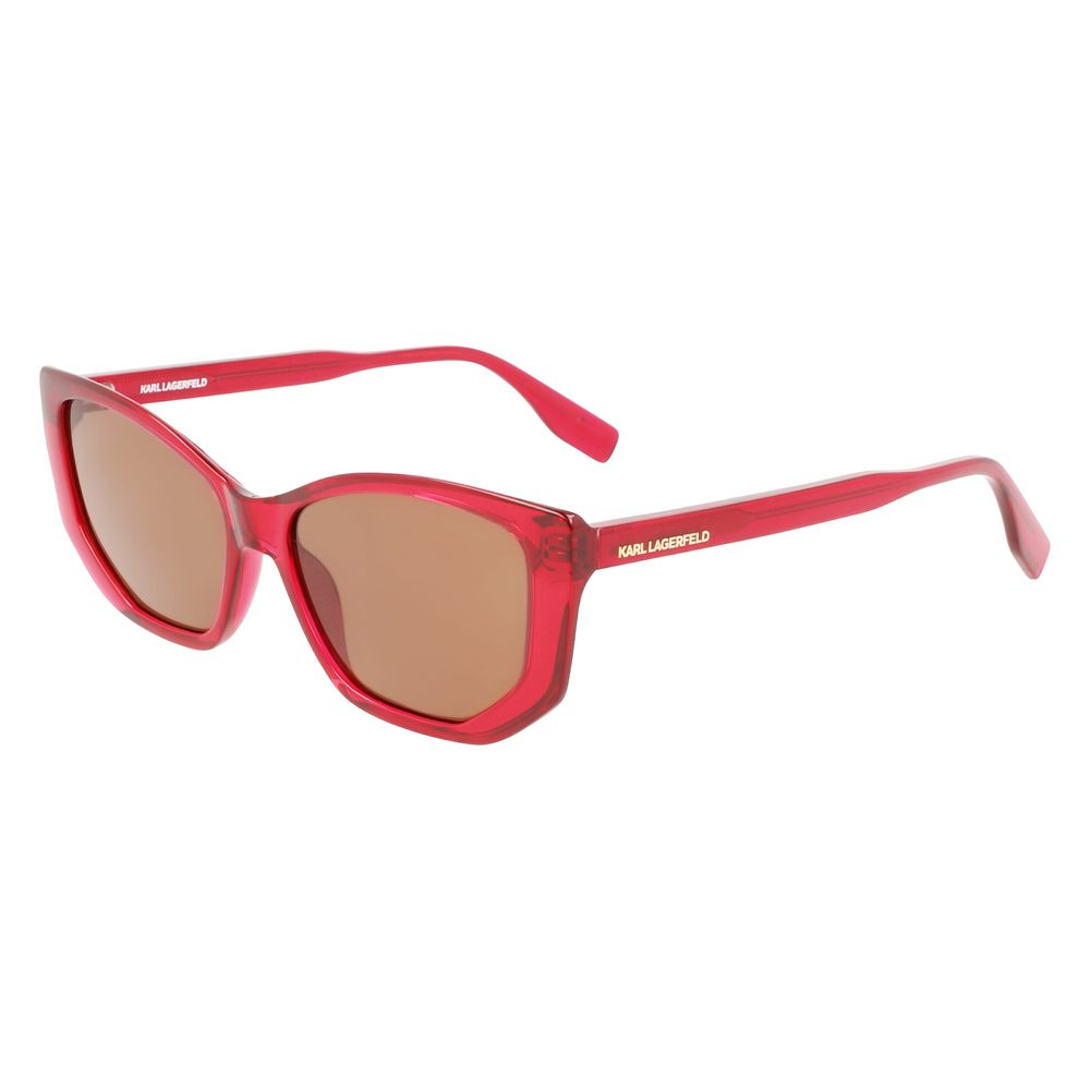 Karl Lagerfeld Red Injected Sunglasses KL6071S-628 for women, featuring 54/15/145mm dimensions with red frames and Filter 3 lenses.